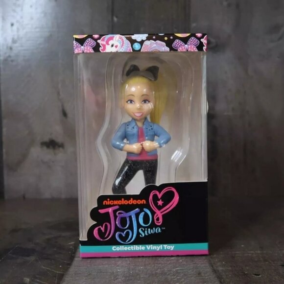 JoJo Siwa NIB Acrylic Doll Sparkly Pants Blue Jacket Black Box Nickelodeon - Picture 1 of 7